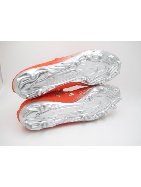 Under Armour UA Spotlight 4 MC Football Cleats Team Orange Silver Men Sz 11US